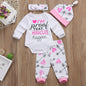 4 Piece Girls Onesie/Pants/Beanie/Headband