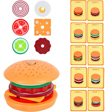Wooden Burger Stacking Toy